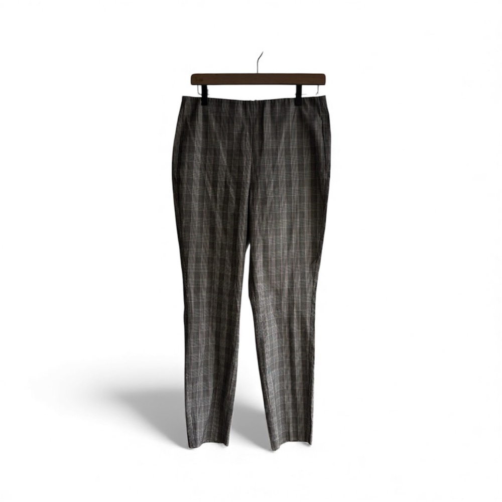 Rag & Bone Women’s Size 12 Simone Gray Plaid Ankle Pants Hidden Zipper Pink